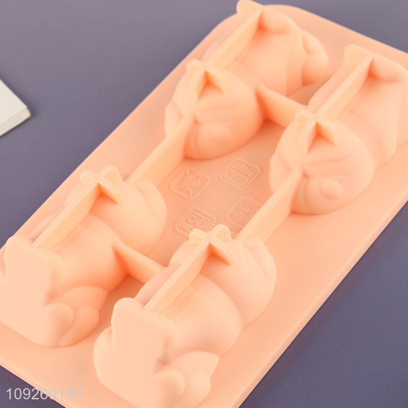 China Wholesale 3D Dog Ice Cube Molds Reusable Silicone Ice Cube Tray