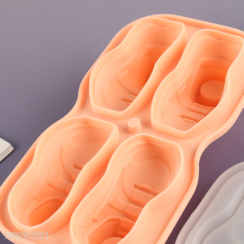 High Quality 3D Shoe Silicone Ice Cube Tray Ice Cube Molds with Lid