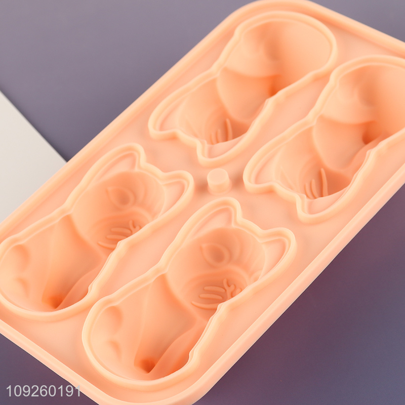 China Wholesale 3D Dog Ice Cube Molds Reusable Silicone Ice Cube Tray