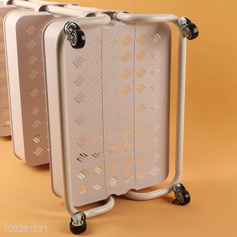Top products household 3layers removable storage rack with wheels