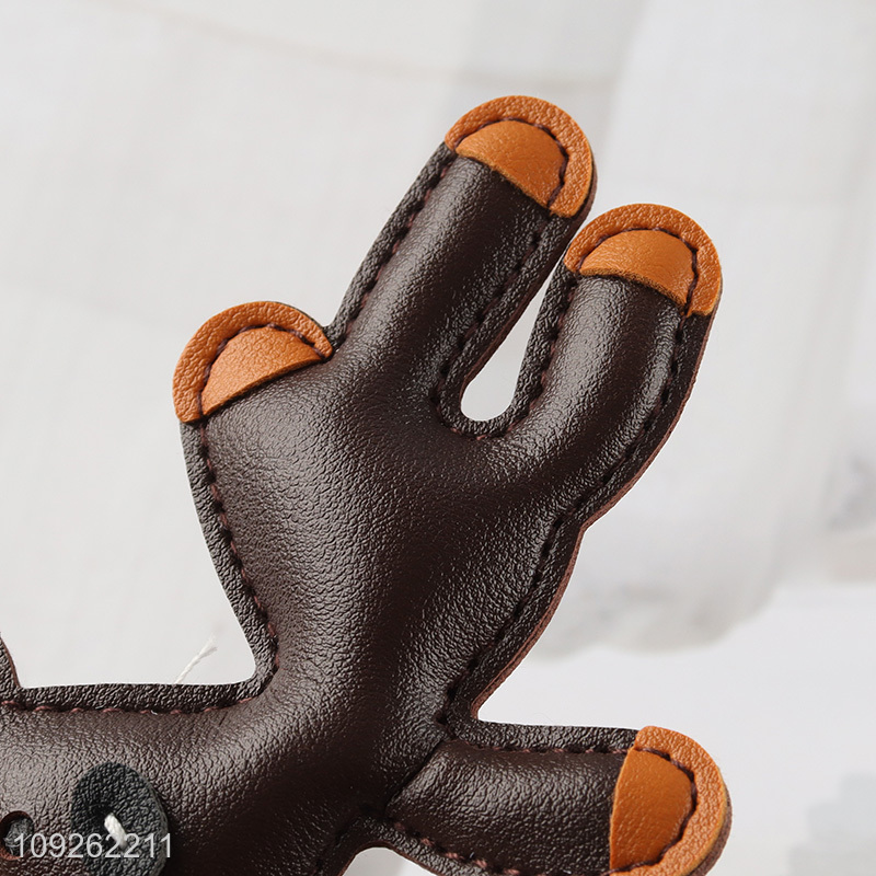 New Arrival Bear Keychain Pendant Cute PU Leather Bag Charm Keychain Bag Pendant