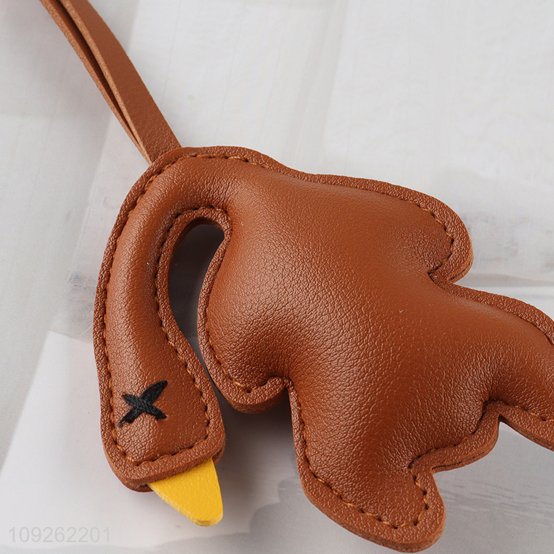 China Wholesale Roasted Goose Keychain Pendant PU Leather Key Chain Backpack Pendant