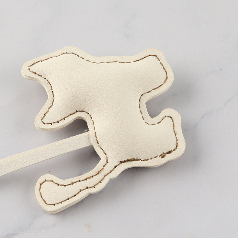 China Imports Cat Keychain Pendant PU Leather Bag Pendant for Handbag Backpack Purse