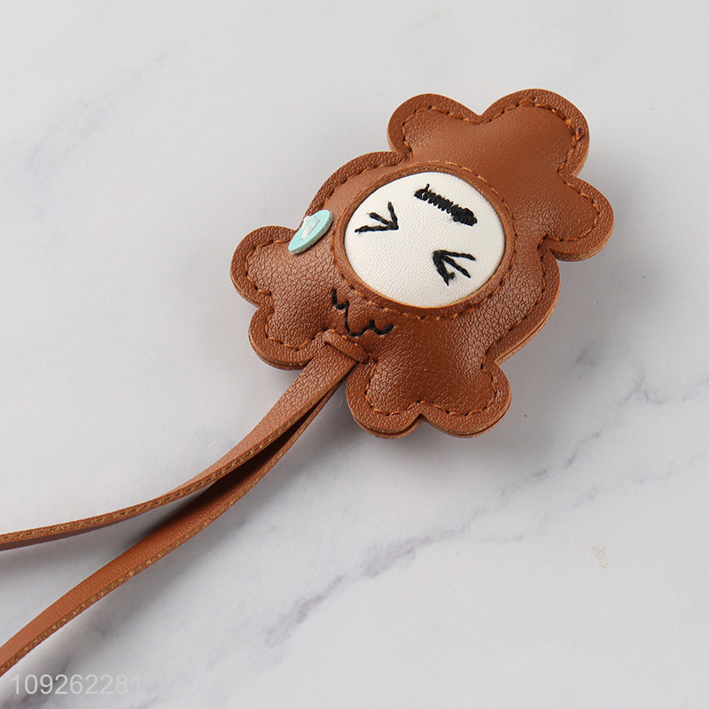 Factory Supply Fun Keychain Pendant Cute PU Leather Keychain Backpack Handbag Pendant