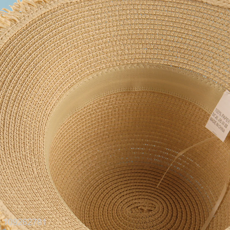 Factory Price Wide Brim Straw Hats Summer Beach Hats for Women
