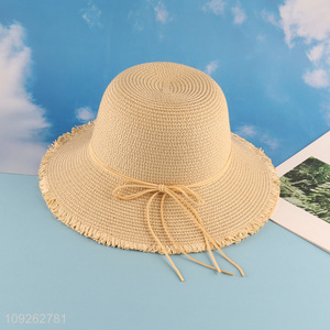 Factory Price Wide Brim Straw Hats Summer Beach Hats for Women