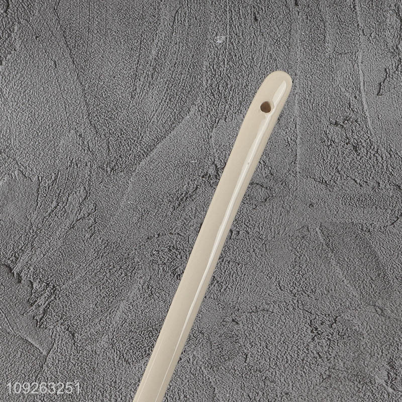 New arrival shell shape ceramic tableware spoon with long handle