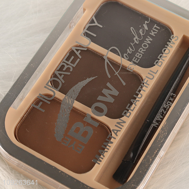 Popular Product 3 Colors Eye Brow Powder Palette Brown Eyebrow Powder Makeup Kit