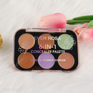 China Wholesale 6 Colors Concealer Palette Full Cover Long-Lasting Waterproof Concealer