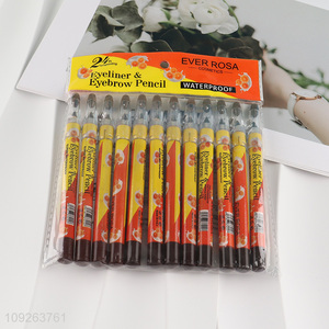 Factory Price 3 Assorted Colors Long Lasting Waterproof Eyeliner & Eyebrow Pencils