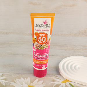 China Wholesale 130ML Sunscreen Lotion SPF 50 Water Resistant Oil-Free Sunscreen Lotion