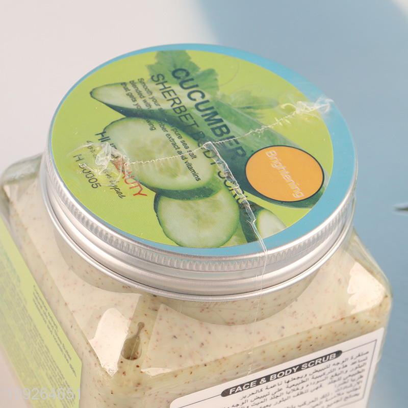 New Product 350ML Cucumber Sherbet Body Scrub Exfoliating Body Scrub for Dead Skin