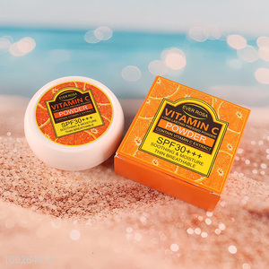 Wholesale Vitamin C Pressed Powder Lightweight Breathable Moisturizing Pressed Powder