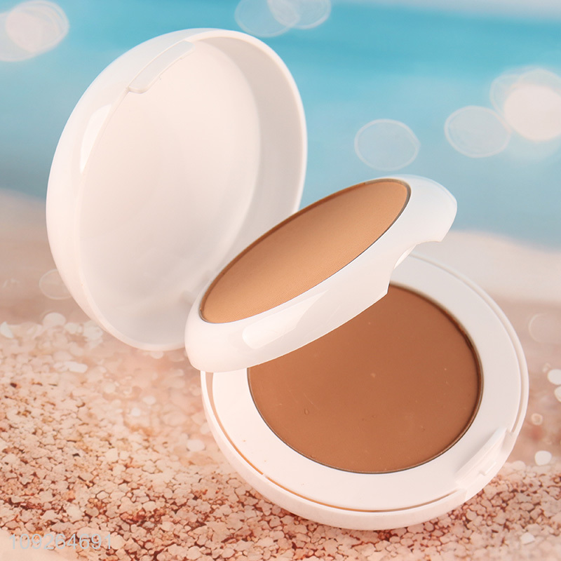 Wholesale Vitamin C Pressed Powder Lightweight Breathable Moisturizing Pressed Powder