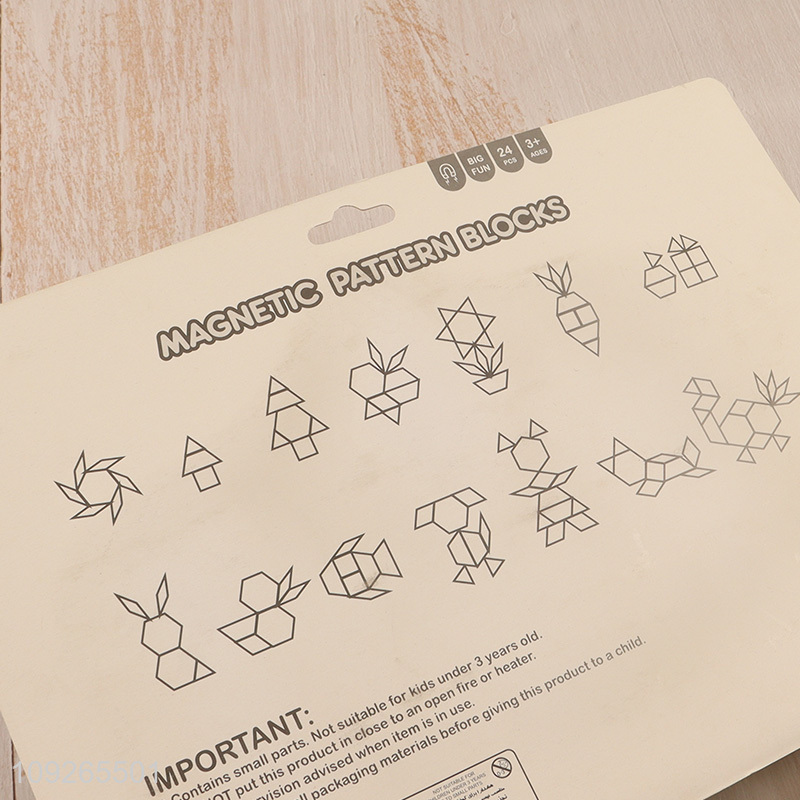 Best selling creative magnetic pattern block toy educational toy for children