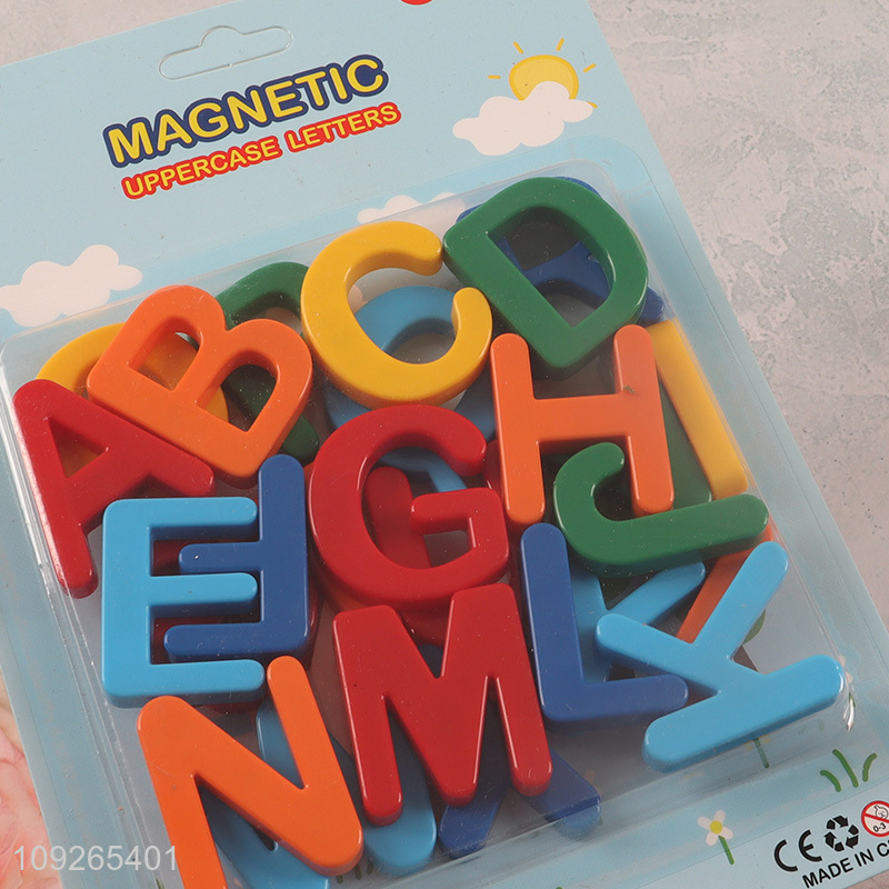Good selling 26pcs colourful magnetic uppercase letter kids teaching toys set