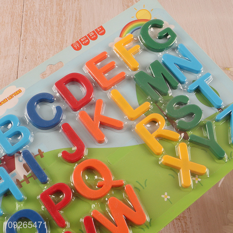 Low price 26pcs colourful magnetic uppercase letter children  teaching toys