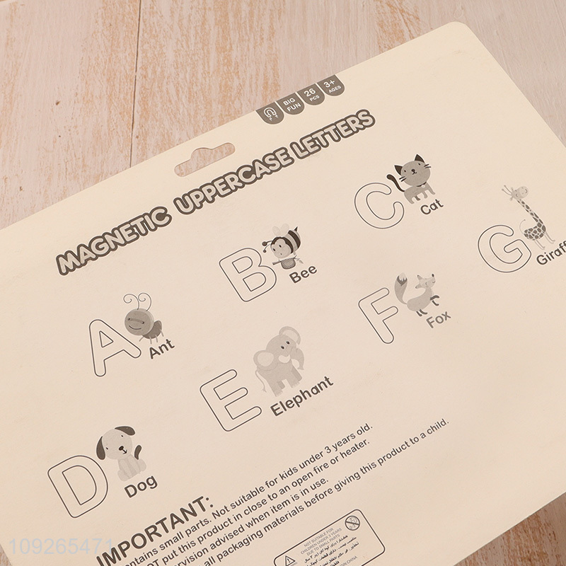 Low price 26pcs colourful magnetic uppercase letter children  teaching toys