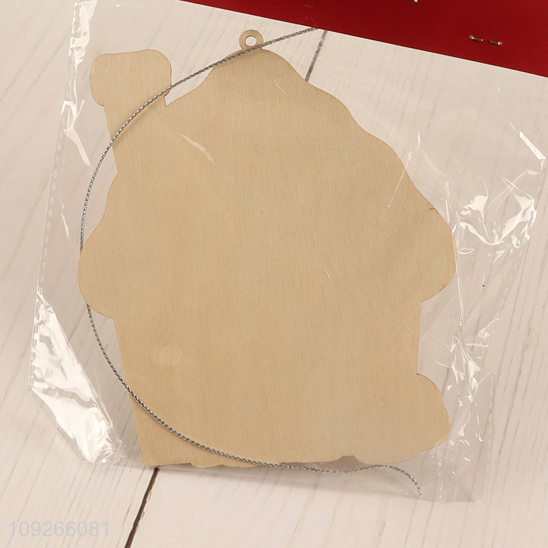 Hot sale christmas house wooden DIY coloring toys painting toys