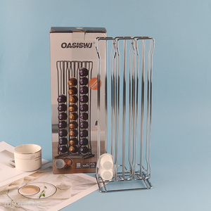 New Product 60-Cup Coffee Pod Holder 360°Rotatable Coffee Carousel Rack