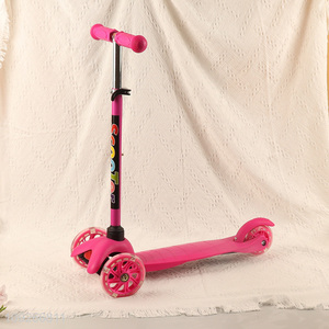 Hot Selling Children's Scooter Adjustable Height Light up 3 Wheels Foldable Kick Scooters