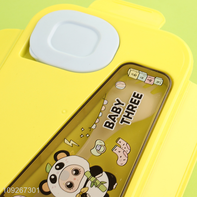 New arrival cartoon school kids stainless steel lunch box set