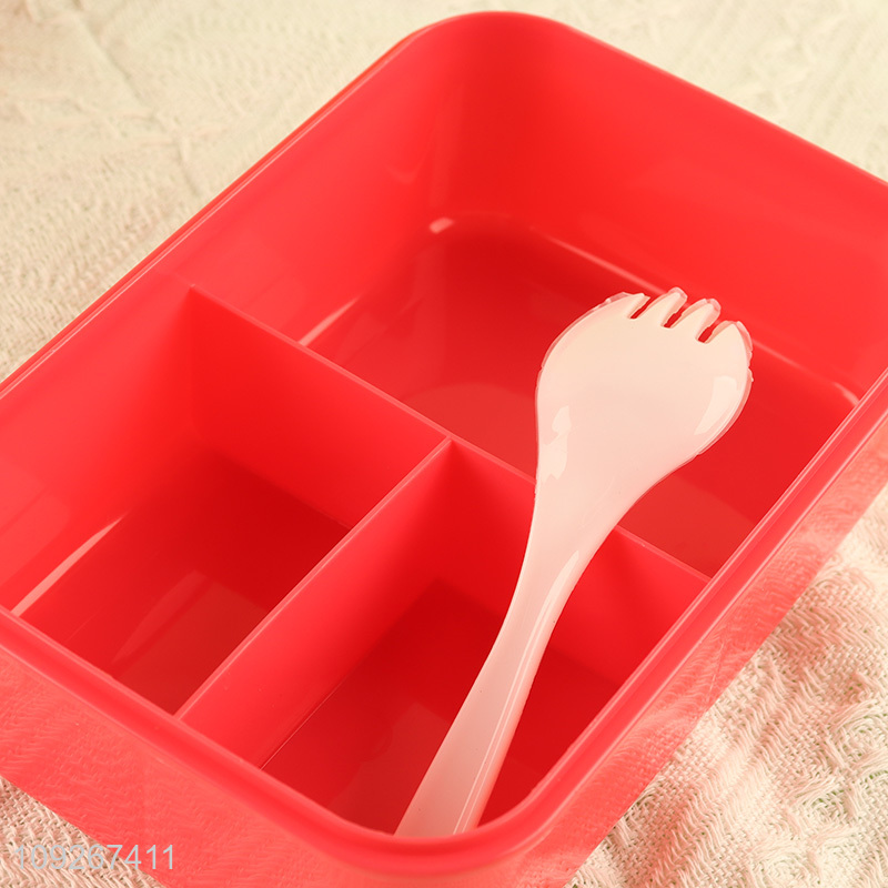 Top products 3compartment plastic lunch box set for school kids