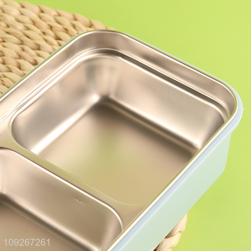 Best sale 2compartment stainless steel lunch box set for school kids