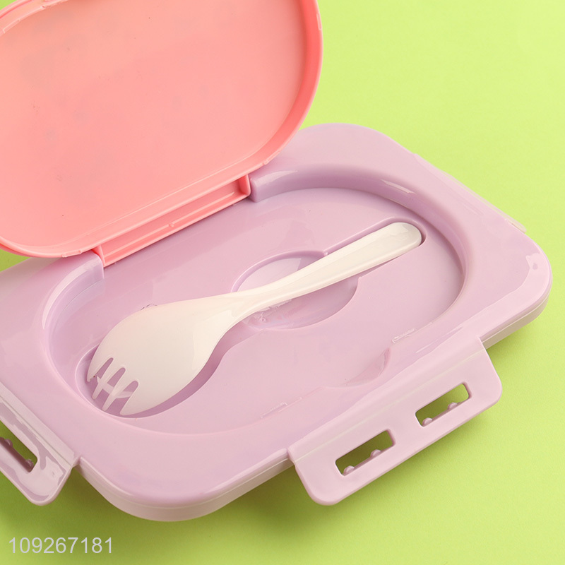 New style stainless steel portable cartoon children lunch box set