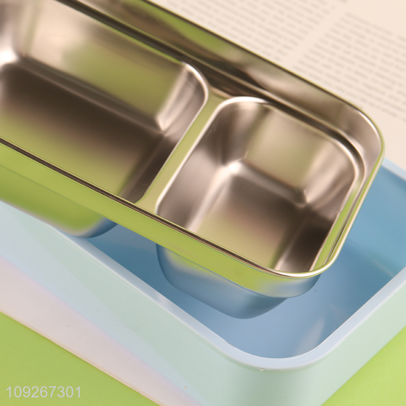 New arrival cartoon school kids stainless steel lunch box set