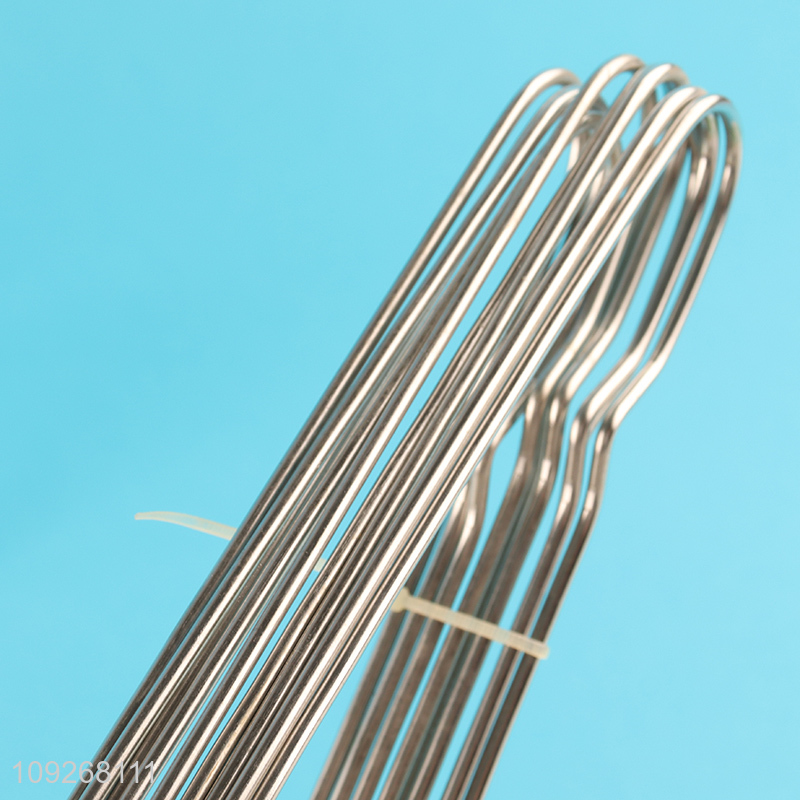 New arrival 10pcs stainless steel luxury clothes hanger coat rack set