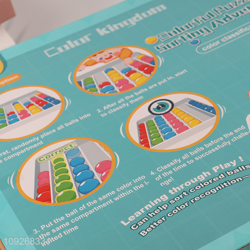 China wholesale kids educational toys colorful puzzle sorting adventure games