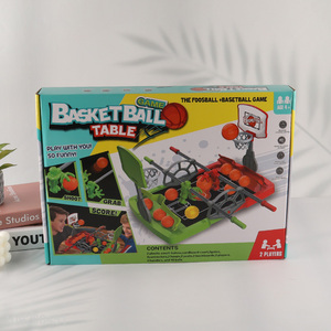 Most popular kids funny desktop board games 2in1 basketball football games