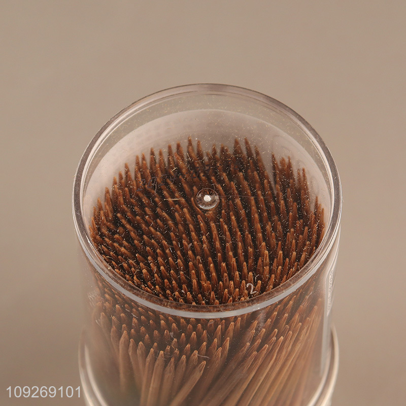 Factory price 380pcs disposable carbonized bamboo toothpicks for sale