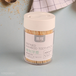 China products 550pcs home restaurant disposable refined bamboo toothpick