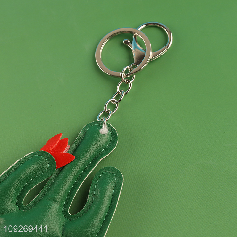 Top products cactus shape pendant keychain key ring bag pendant