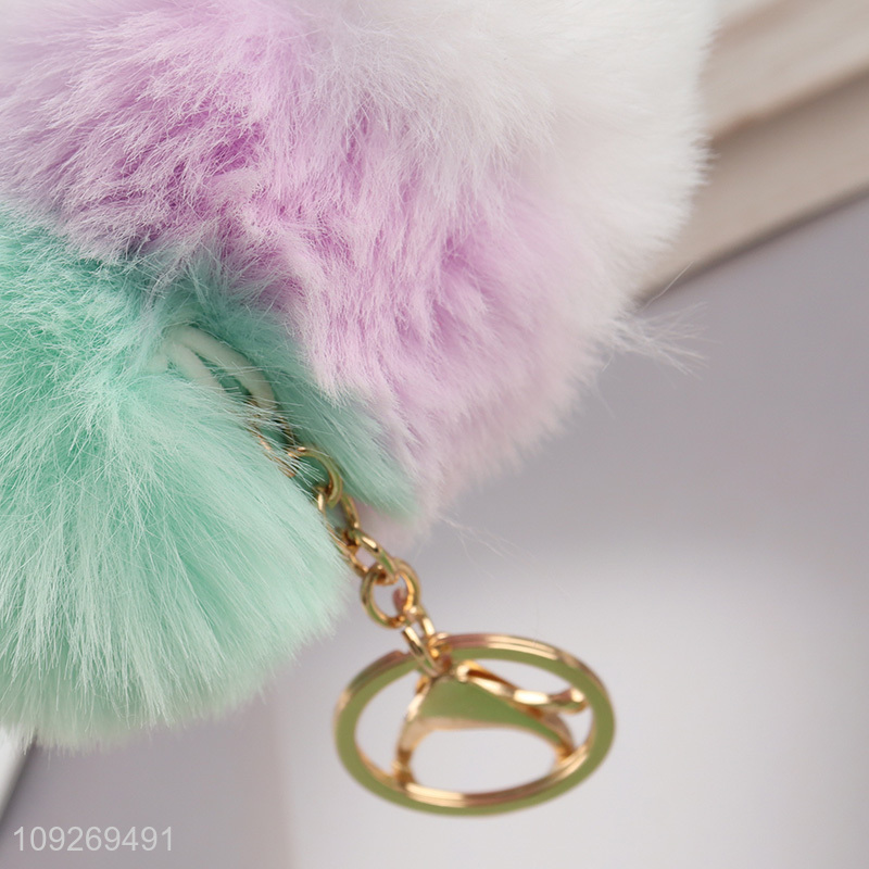 Factory supply plush portable cute keychain key ring for gifts