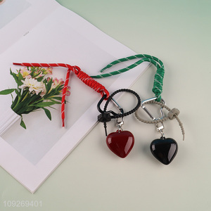 China products heart shape pendant keychain key ring bag pendant