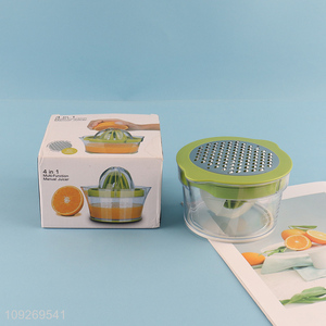 Top selling kitchen gadget 4in1 multifunctional manual juicer wholesale