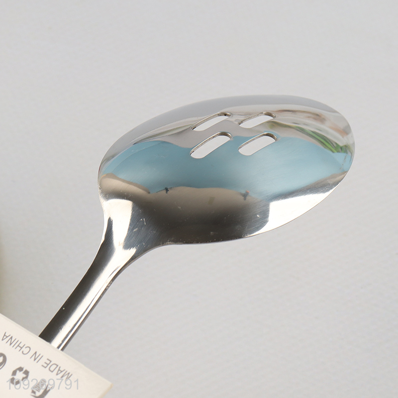 Good quality stainless steel kitchen utensil slotted spoon for sale
