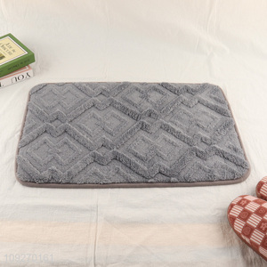 Top selling rectangle soft plush anti-slip floor mat door mat wholesale