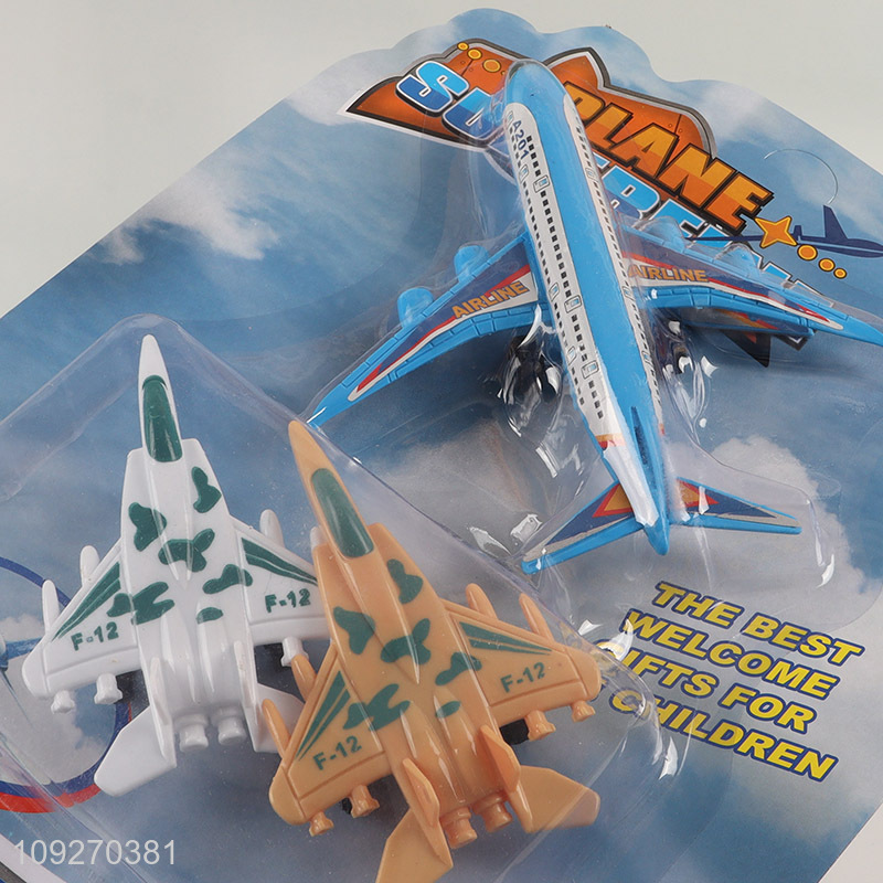 Factory Price 3PCS Plastic Airplane Toy Set Plastic Plane Toy Set