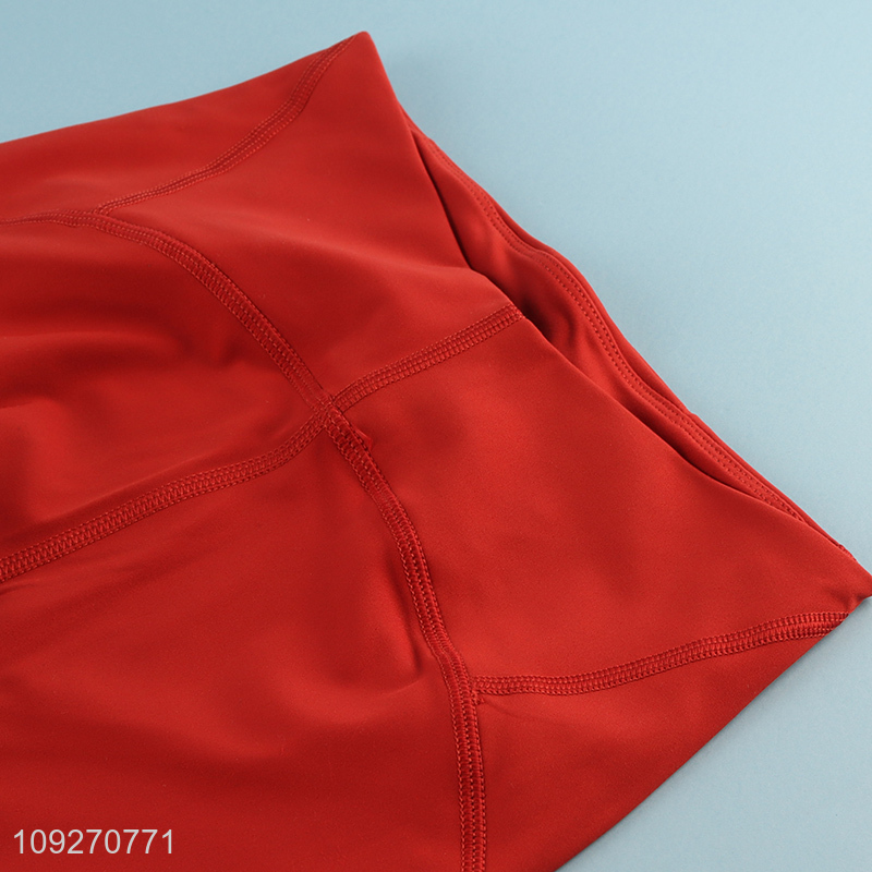 Good quality red women fitness sports yoga pants for sale