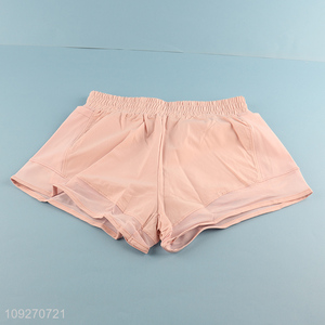 New arrival breathable women sports polyester shorts for sale