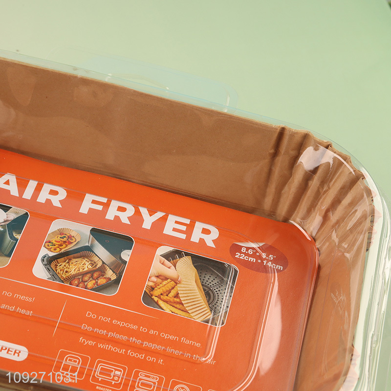 Low price rectangle wood pulp paper air fryer kitchen baking paper
