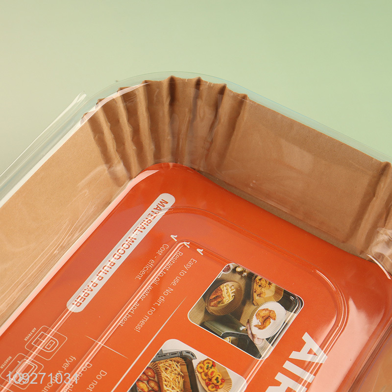 Low price rectangle wood pulp paper air fryer kitchen baking paper