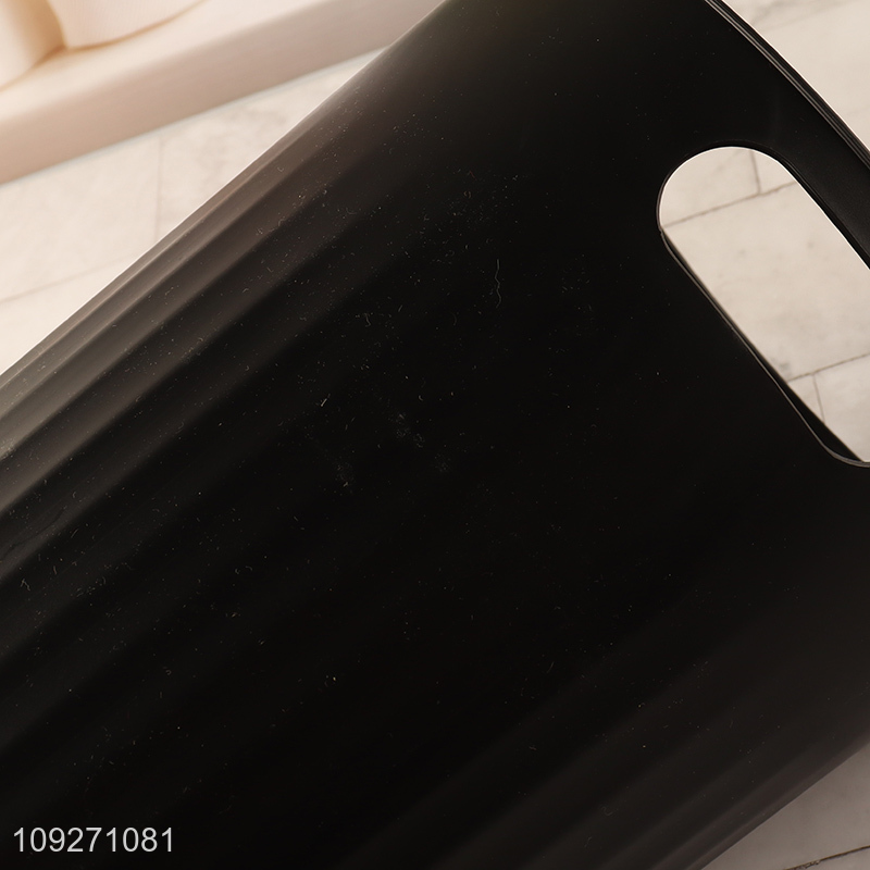 China factory black household plastic waste bin trash can