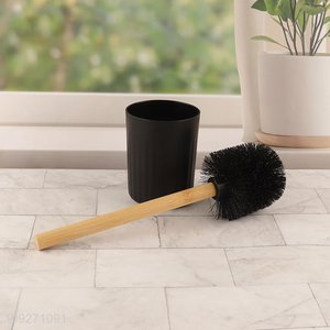 Hot selling bathroom toilet brush with bamboo handle