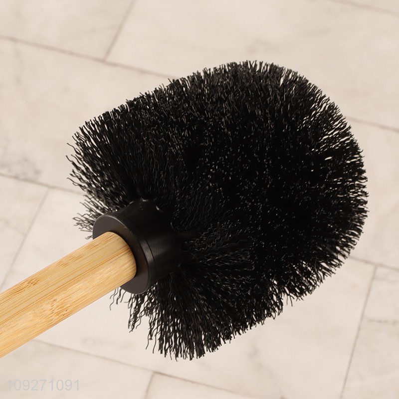 Hot selling bathroom toilet brush with bamboo handle