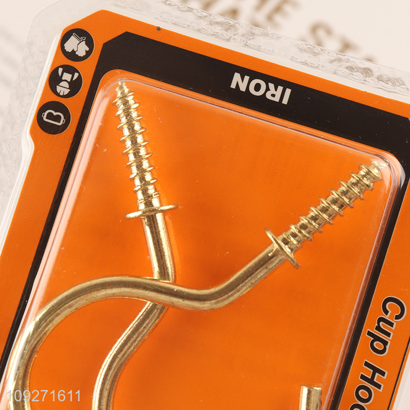 Good quality 2pcs 2inch metal self-tapping screws hooks